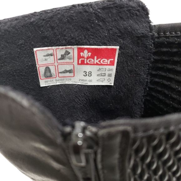 Rieker Faith 91 Black Tall Riding Boots Size 38 - Picture 12 of 16